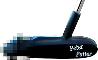 Peter Putter Professional Golf Putter | Premium Aluminum Head with Chrome Stepless Shaft | Stiff Flex Graphite Construction | Available in Classic Black & White | Ergonomic Rubber Grip
