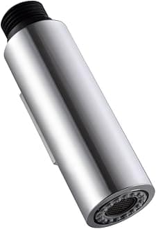 Pull Down Spray Head for Kitchen Faucet, 2-Function Bathroom Faucet Replacement Head, Water Nozzle, 1.8 GPM G1/2 Pull-Out Spray Nozzle, 0.8inch Connector (Chrome Polished)