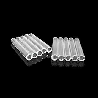 3 Inches Long 10 Pieces Glass Borosilicate Tubes 12 mm OD 2mm Thick Wall Tubing, Clear Tubes for Art DIY