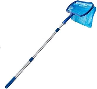 HASTHIP® Swimming Pool Cleaning Net Long Handle Cleaning Net 44cm-105cm Retractable Cleaning Net for HomeHeavy Duty Deep Leaf Skimmer
