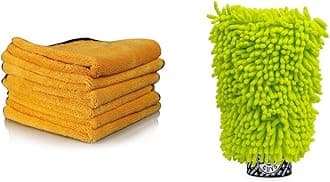 Chemical Guys Premium Microfiber Towel and Scratch-Free Microfiber Wash Mitt Bundle (6-Pack)