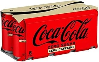 Coca Cola Zero Sugar Can Zero Caffeine 330 ml (Pack of 8)