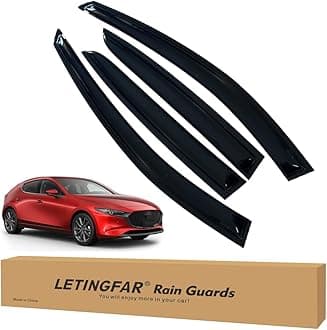 Window Visors Rain Guards for Mazda 3 Hatchback 2019 2020 2021 2022 2023 2024 Accessories, Wind Deflectors Vent Shades for Mazda 3 Hatchback