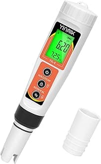 YINMIK PH Meter, Digital 4 in 1 PH EC TDS Temp Meter for Water Hydroponics, Waterproof DWC PH and EC PPM Water Tester with Backlit for Nutrients Growing, Indoor Garden, Home Brewing, Pool, Aquarium