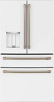 Cafe CVE28DP4NW2 27.8 cu. ft. Smart 4-Door French Door Refrigerator in Matte White, Fingerprint Resistant and ENERGY STAR