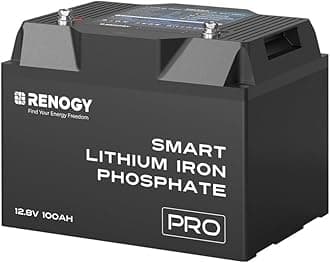 Renogy 12V 100Ah Pro Lithium Lifepo4 Battery, w/Bluetooth & Self Heating Deep Cycle Battery, dust-proof IP67, 5000+Deep Cycles, Backup Power for RV, Cabin, and Marine Applications