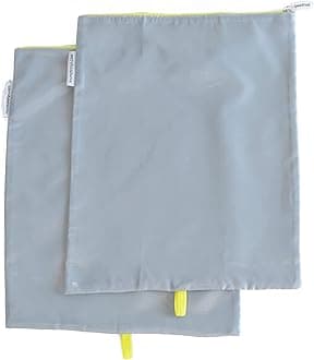 MUMI シューズバッグ | 洗濯機洗い可能なメッシュバッグ | シューズオーガナイザー用 | ジム 旅行 靴オーガナイザー, イエロー, S