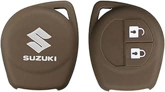 ACUTAS Silicone Car Key Cover for Maruti Suzuki S Presso,Swift,SX4,DZire,Ignis,Alto,Vitara Brezza,Celerio,Ertiga,Ciaz,SCross,Baleno,Ritz 2 Button Key Cover ( Dark Brown )