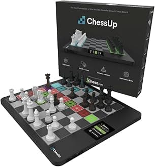 ChessUp 2 - Electronic Chess Board by Bryght Labs - Built-in WiFi, Chess Engine - Includes Chess Set TouchSense Pieces - Light Up Smart Chess Board - with AI, Lessons, Wireless Play & Companion App