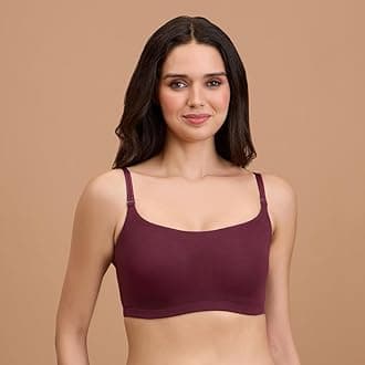 NYKD (NYB165 Cotton Non Padded & Non Wired Full Coverage Slip On T-Shirt Bra for Women | Easy Breezy Soft Fabric with Hidden Shaper Sling for No Side Bulge & Detachable Strap