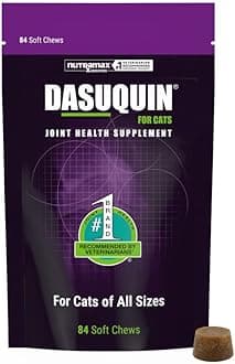 Nutramax Laboratories Dasuquin Joint Health Supplement for Cats - With Glucosamine, Chondroitin, ASU, Boswellia Serrata Extract, Green Tea Extract, and Omega-3, 84 Soft Chews