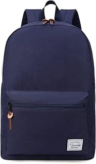 VASCHYSchool Backpack, Unisex Slim Lightweight Water-resistant Backpack for Men Women College Schoolbag Travel Bookbag