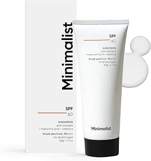Minimalist SPF 60+ PA ++++ Face Sunscreen With Antioxidant Silymarin For Complete Sun Protection | Oxybenzone & OMC Free | 50 gm