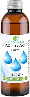 LACTIC ACID 80% PEEL - 120 gr - pH control, skin, body and hair care, peeling, rejuvenation and lightening treatments, keratolytic, exfoliates skin