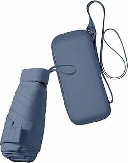 Mini Windproof Folding Travel Umbrella, Sun & Rain Umbrellas, Compact Portable for Women Men