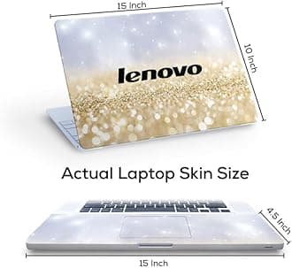 Galaxsia Lenovo D37 Full Vinyl Laptop Skin/Sticker/Cover for 15 to 15.6 Inches Laptops Laminated-Removable-HD Quality Compatible for Lenovo (15x10 Inches)