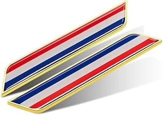 2 PCS 3D Gold French Flag Metal Decal Car Emblem Sticker,Car Accessories Decorations Chrome Shield Flag Sticker Decals.