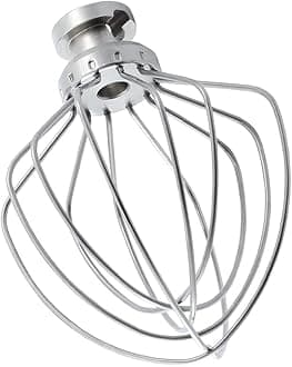 Stainless steel Wire Whip Attachment for KitchenAid Tilt-Head Stand Mixer Accessory K45SS Replacement, Egg Cream Stirrer, Cakes Mayonnaise Whisk, Whipping Egg White, Dishwasher Safe