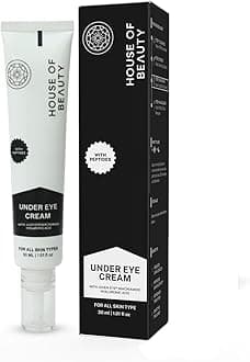 HOUSE OF BEAUTY Under Eye Cream with Juven-Eye Peptide, Hyaluronic Acid and Niacinamide for Dark Circles, Fine Lines, Dehydration and Puffy Eyes for Men & Women - (30 ml)