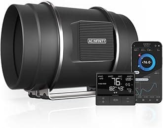 CLOUDLINE T8, Quiet 8 Inline Duct Fan with Temperature Humidity Controller