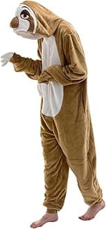 COSUSKET Snug Fit Unisex Adult Onesie Pajamas, Flannel Cosplay Animal One Piece Halloween Costume Sleepwear Homewear