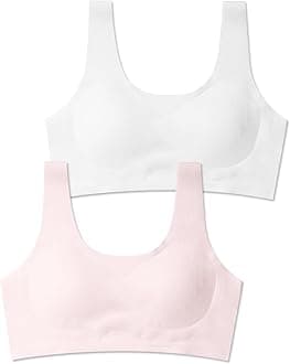 SALIA GIRL Training Bras for Girls 10-16 Sports Seamless Bra with Removable Padding Bras