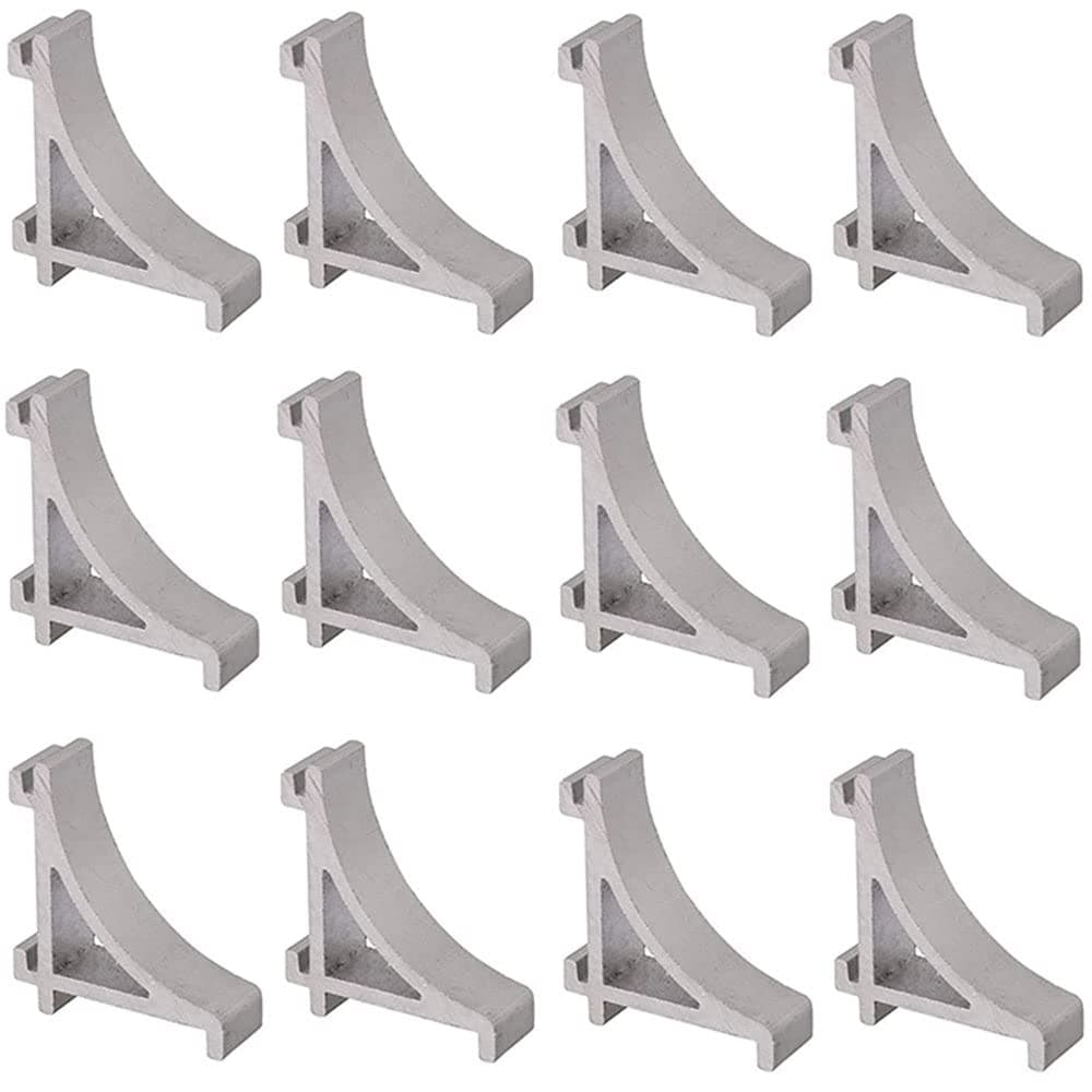 12 Pcs Refrigerator Shelf Clips Silver Fridge Cooler Shelf Support Replacement Freezer Shelf Clip for Refrigerator Cooler Freezer Fridge Shelves Kitchen
