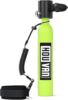 Mini Scuba Tank 0.5L Capacity Inflatable Diving Tank DOT Certified Portable Scuba Tank Support Underwater Breathing up to 16ft for Underwater Work/Underwater Recreation
