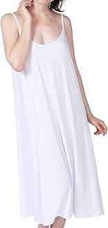 Lu's ChicWomen's Nightgown Cami Cotton Sleepwear Plus Size Sleeveless Loungewear