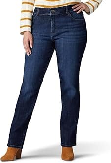 LEE womens Plus-Size Relaxed Fit Straight Leg Jean Jeans