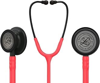 Classico lll Zed Black Finished Dual Side Stethoscope For Doctors/Nurse Acoustic Stethoscope (Cherry Pink)
