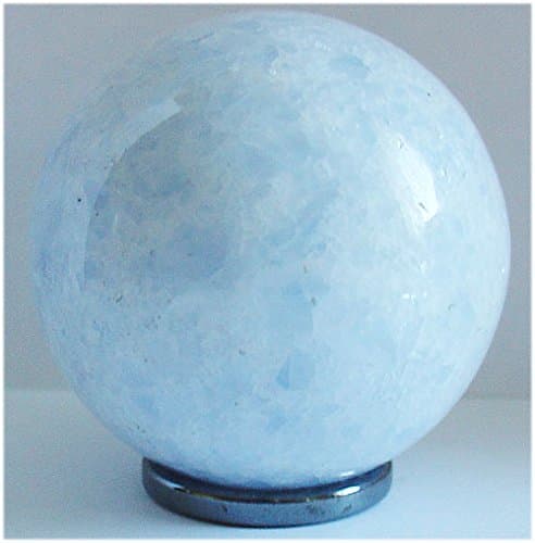 Authentic Bright Blue Calcite Sphere. Siberia, Russia