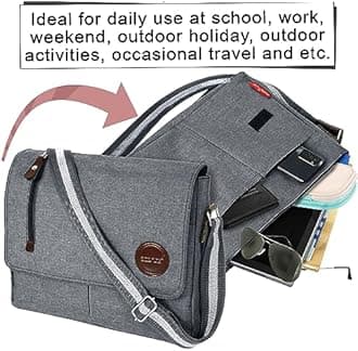 Nylon Sling Bag with Grey Strap