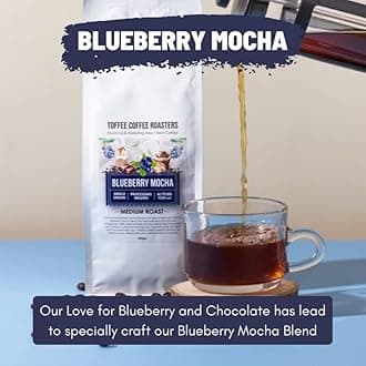 Toffee Coffee Roasters | Blueberry Mocha Coffee | Speciality Blend | 100% Arabica Medium Roast | Notes: Fruity & Blueberry | Grind: Espresso| Freshly Roasted | 250 g