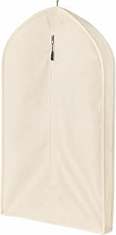 100% Cotton Garment Bag | Long | Breathable Garment Bags for Hanging Clothes | Garment Storage Bag for Long Dresses & Coats Storage | Pack of 1 (62 Inch)