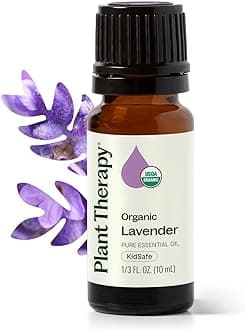USDA Certified Organic Lavender Essential Oil. 100% Pure, Undiluted, Therapeutic Grade. 10 ml (1/3 oz).