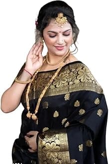 - Women's Pure Soft Silk Saree With Blouse Piece For Wedding