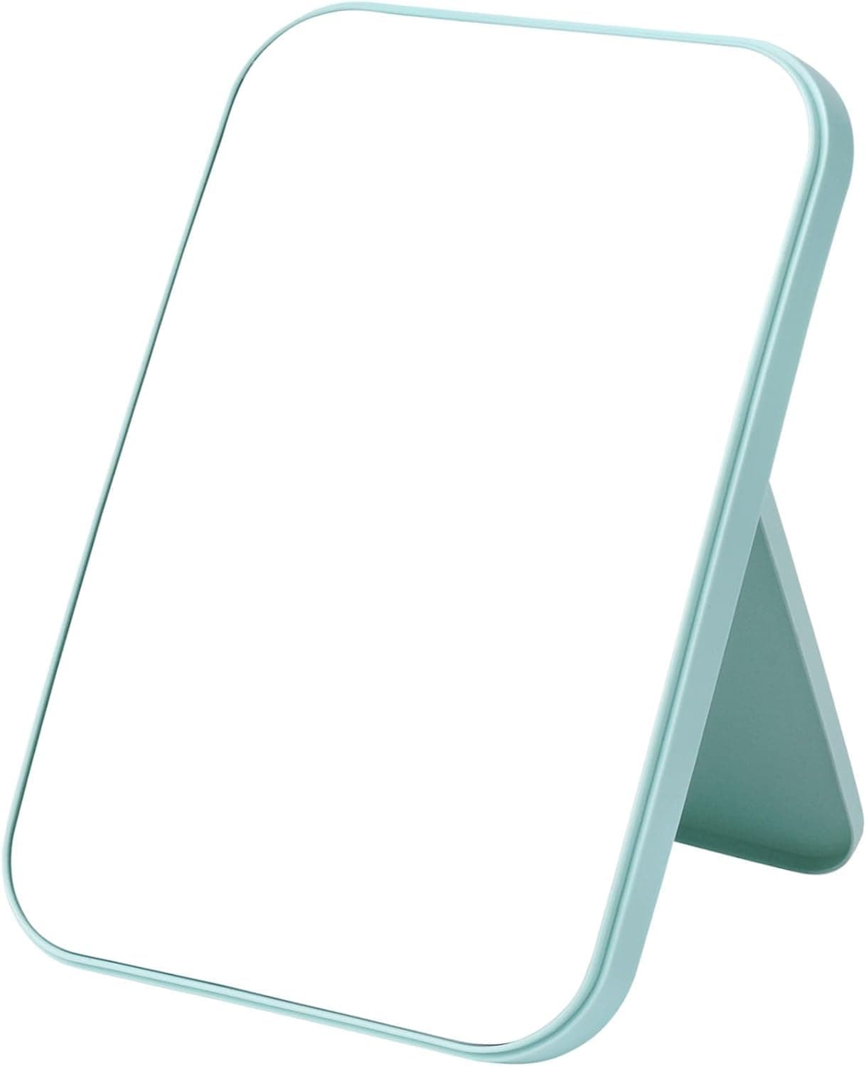 - Desktop Makeup Mirror - Foldable, Portable Square Princess Mirror with Stand for Women (Blue, 8-Inch, Tabletop Mount, Framed)