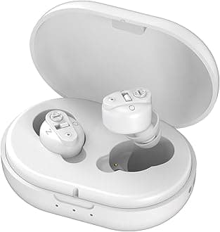 Balson AG-7901 Rechargeable Wireless Hearing Aid for All Ages with Active Noise Control - 5 Channel Volume Control, High-Frequency (White, for Both Ear, with Dry Kit and 1 Year Warranty)
