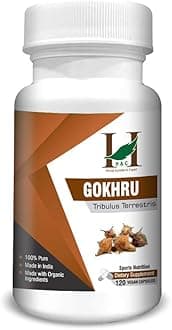 H&C Herbal Ingredients Expert Gokharu/Gokshura Capsules -120 - Dietary Supplements - Pack of 1