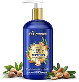 St.Botanica Moroccan Argan Hair Conditioner 300ml - No SLS/Paraben - With Moroccan Argan Oil, Avocado Oil, Wheat Protein, Olive Oil, Silk Protein