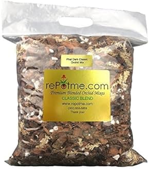 rePotme Orchid Potting Mix, Phalaenopsis Dark Classic Orchid Mix (Mini Bag) - Hand Blended in The USA