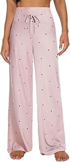 ZOOSIXX Soft Black Pajama Pants for Women, Wide Leg Comfy Casual Lounge Yoga Capri Pants 22'' / 30''