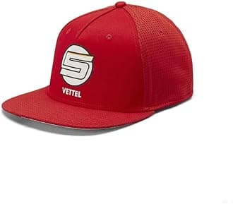 Official Formula 1 Merchandise - Scuderia Ferrari 2019 F1 - Sebastian Vettel 5 Flat Brim Cap - Red