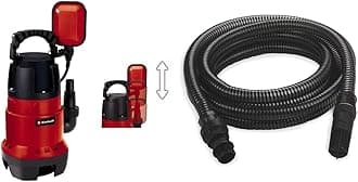 Einhell GC-DP 7835 Clean/Dirty Water Pump | 780W Submersible Pump, 15,700 L/H, Float Switch, 10M Cord & Suction Hose for Water Pumps Diameter Plastic Tube with Male and Female Adaptors