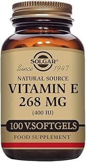 Natural Source Vitamin E 268 mg (400 IU) Vegetable Softgels - Pack of 100 - Fights Free Radicals - Immune System Support - Vegan and Gluten Free
