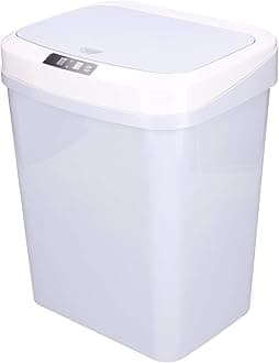 Intelligent Waste Bin 15L Automatic Infrared Induction Electric Composter for Kitchen, Smart Compost Bin with Lid for Bedroom, Bathroom, Kitchen