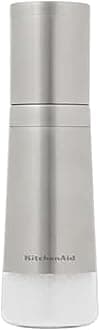 Stainless Steel Filled Salt Grinder, 8 Inch