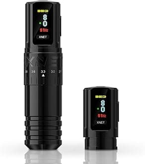 Vipera Tattoo Machine - Wireless Tattoo Gun, Adjustable Stroke Rotary Cartridge Tattoo Pen with Extra 2400mAh Battery Coreless Motor Tattoo Supply for Professional Tattoo Artists& Beginners,Black