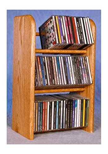 Dowel CD Rack w 3 Row (Honey Oak)